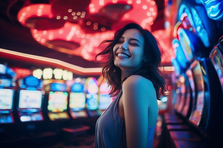 Dealer Sic Bo Dadu di studio live bethoki dengan tiga dadu siap dilempar